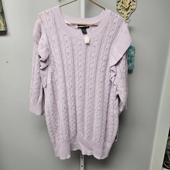 NWT Design 365 sweater size 2x lilac color - Picture 1 of 4